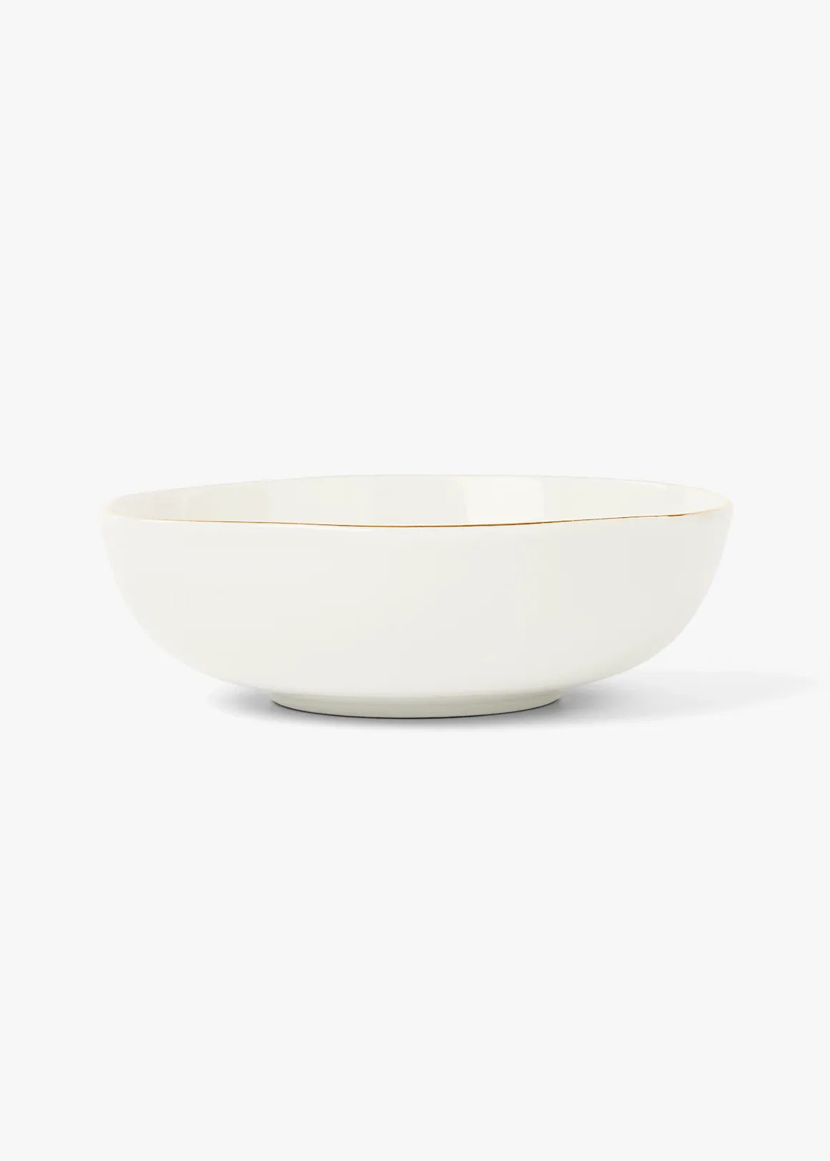 Metallic Gold Rim Porcelain Bowl - #22 ROUGE RUNWAY