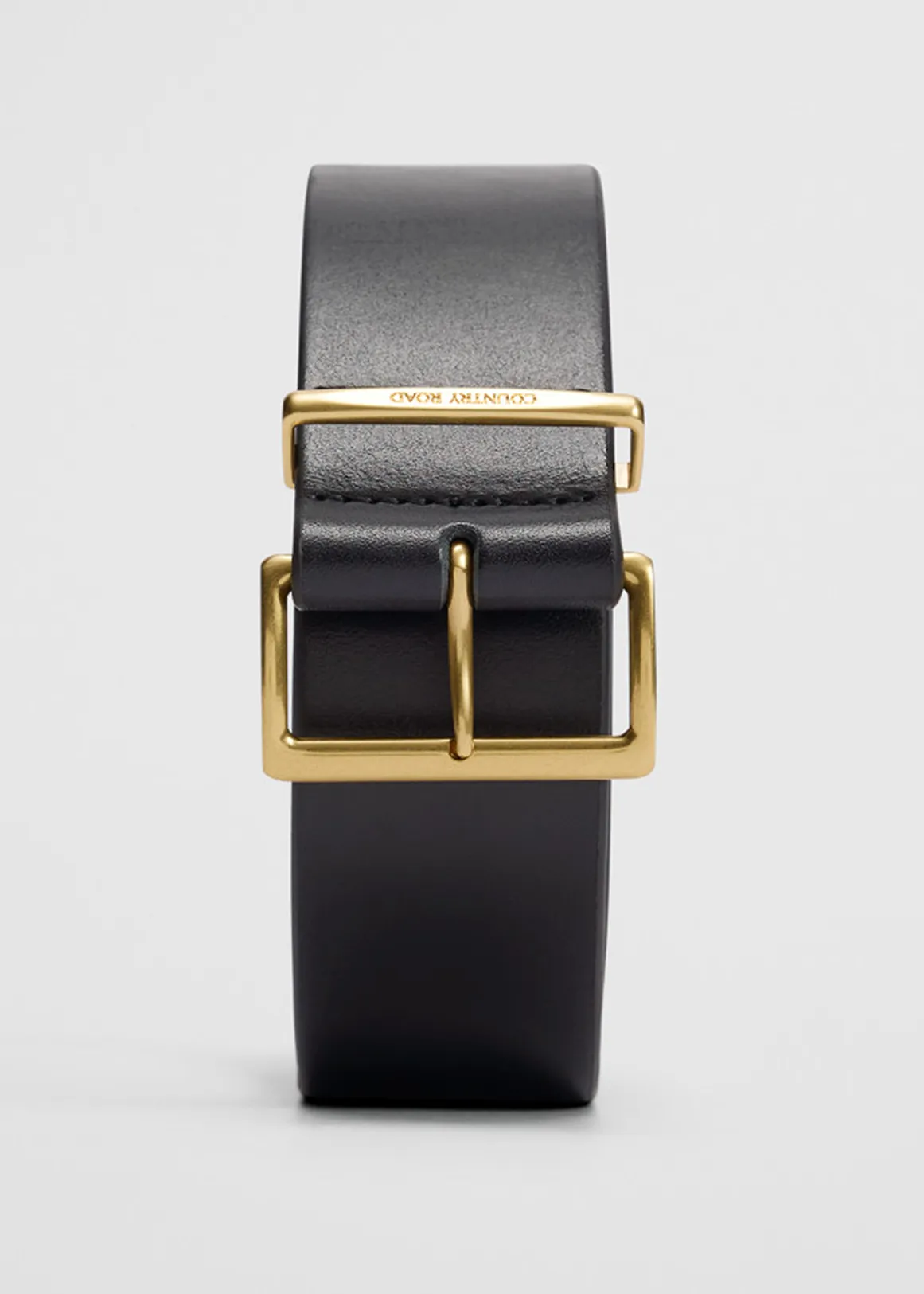 Mid Leather Belt - BLACK