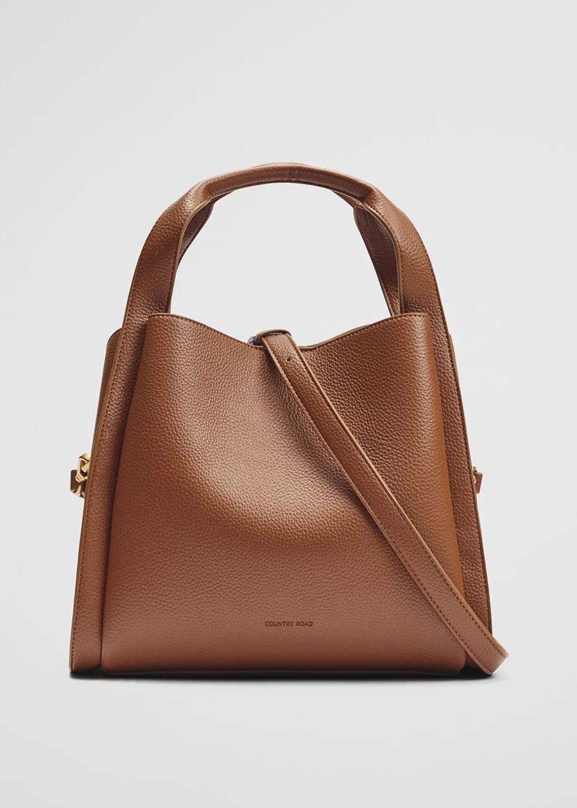Middle Zip Crossbody Bag - TAN