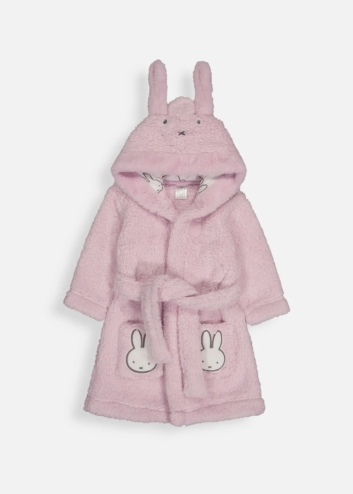 Miffy Hooded Fleece Gown - LIGHT PINK