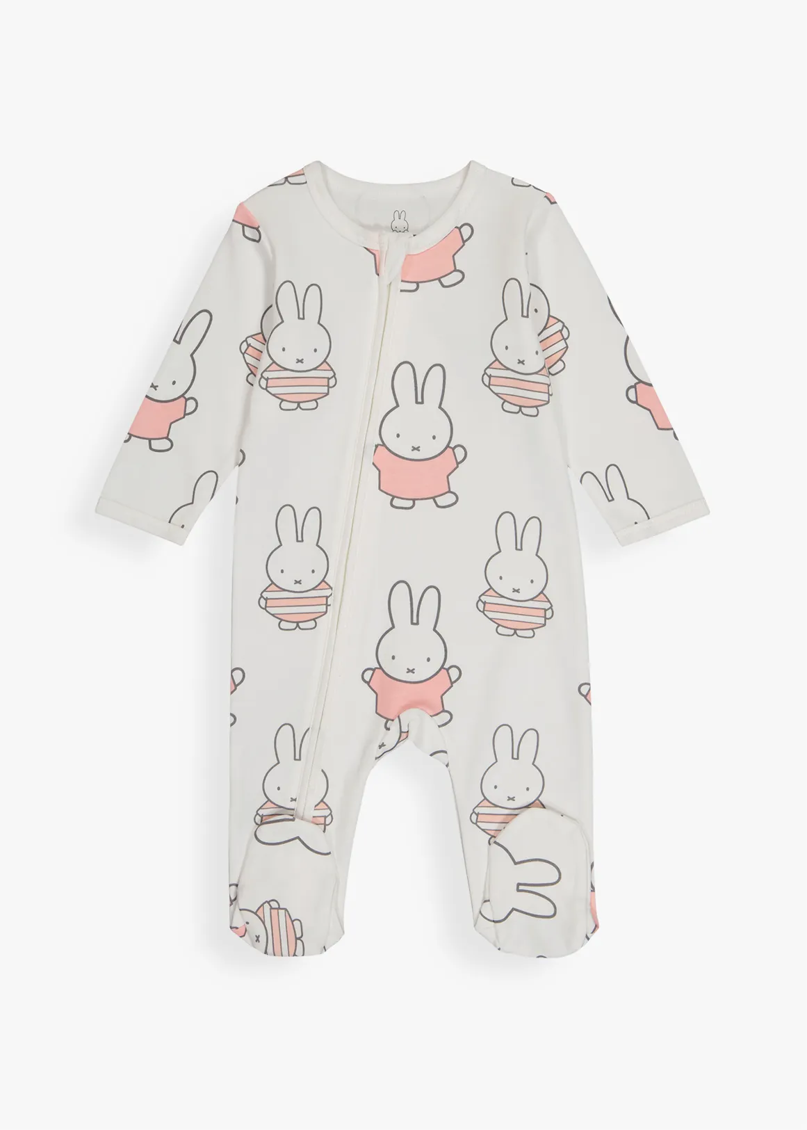 Miffy Stripe Organic Cotton Zip Sleepsuit - X CREAM