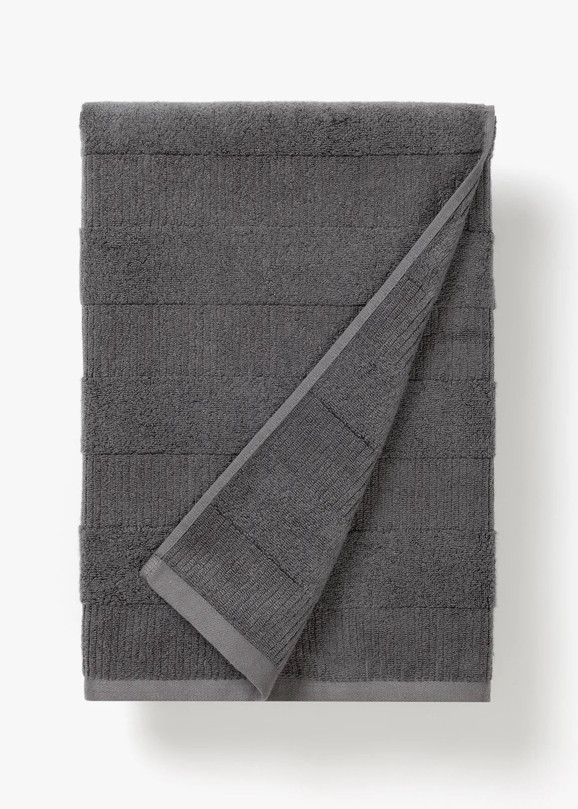 Milano Textured Cotton Rich Bath Towel - GRAPHITE