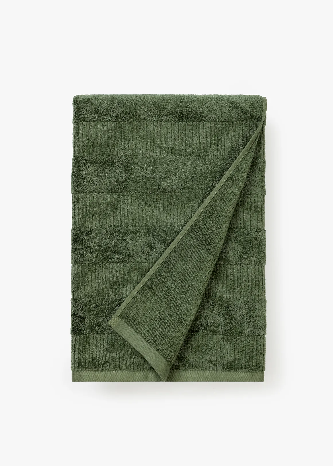 Milano Textured Cotton Rich Bath Towel - OLIVE