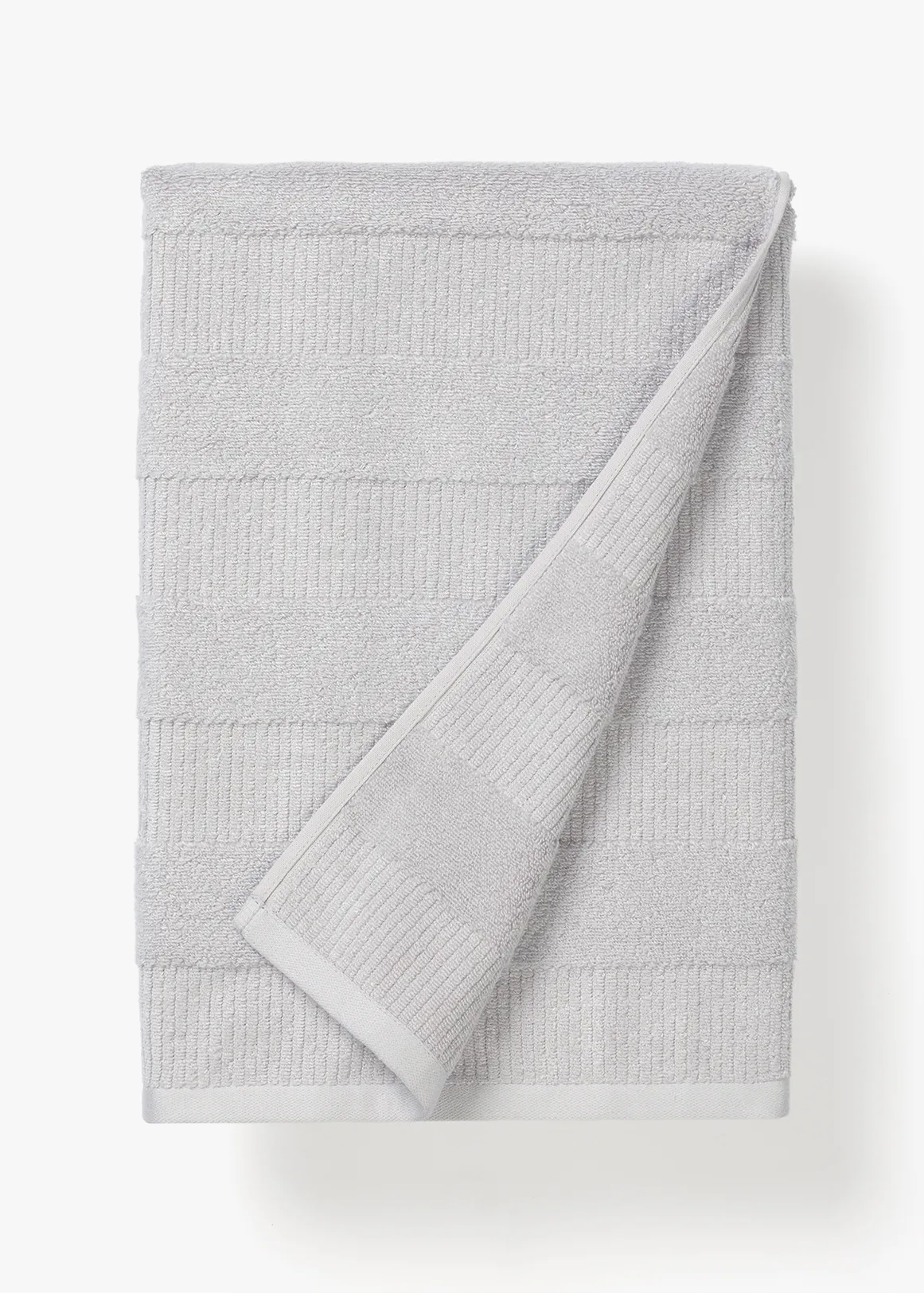Milano Textured Cotton Rich Bath Towel - SILVER