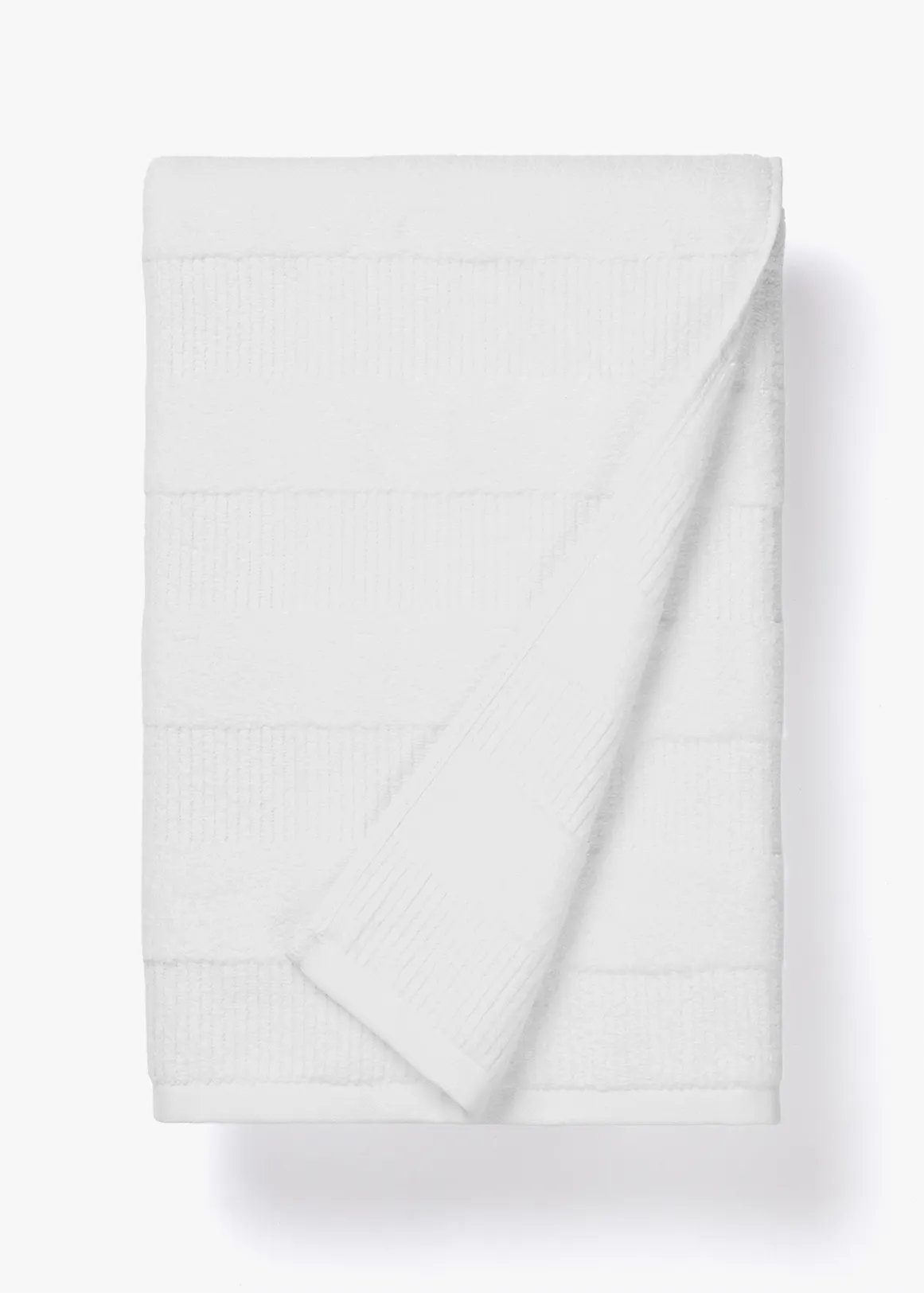Milano Textured Cotton Rich Bath Towel - WHITE