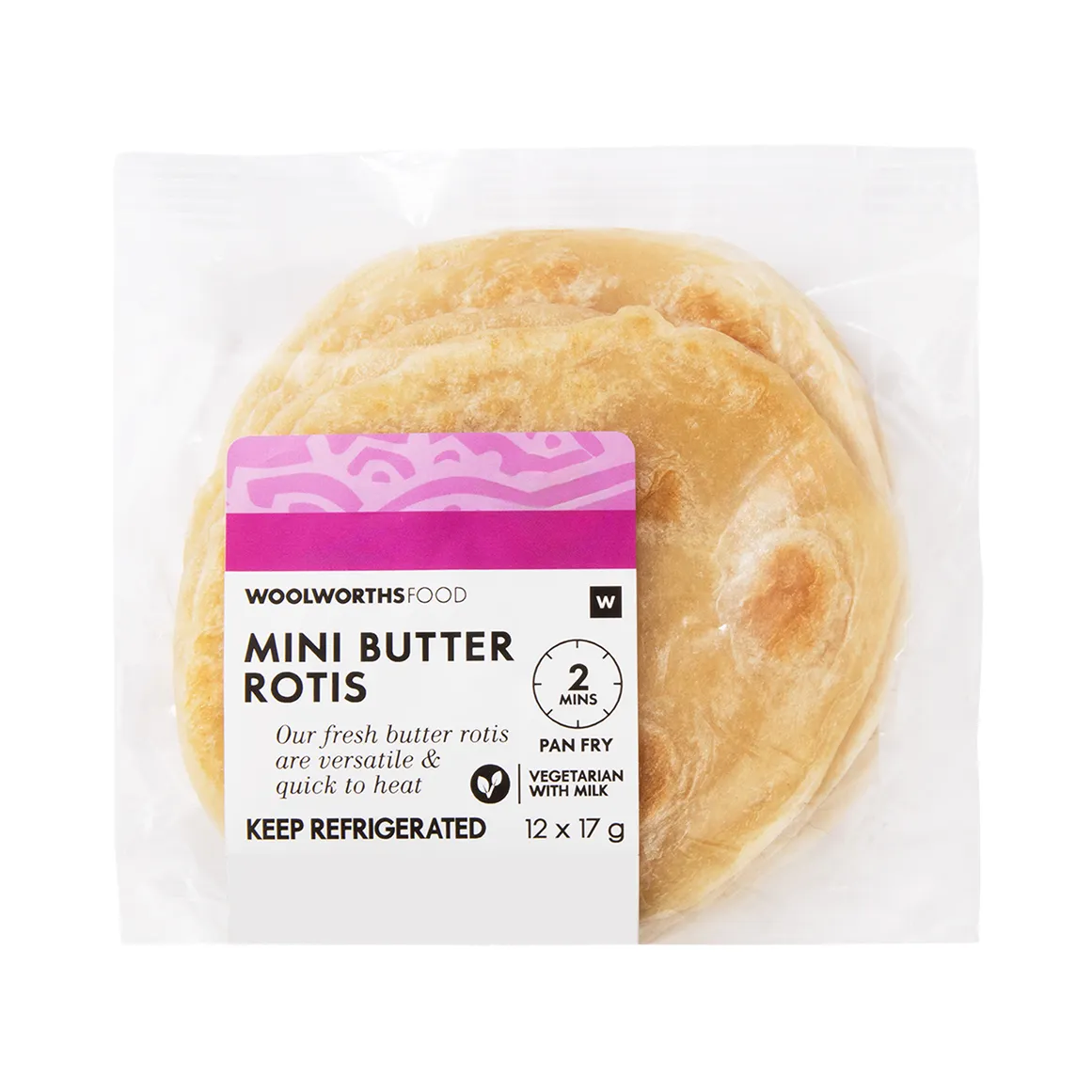 Mini Butter Rotis 12 x 17 g
