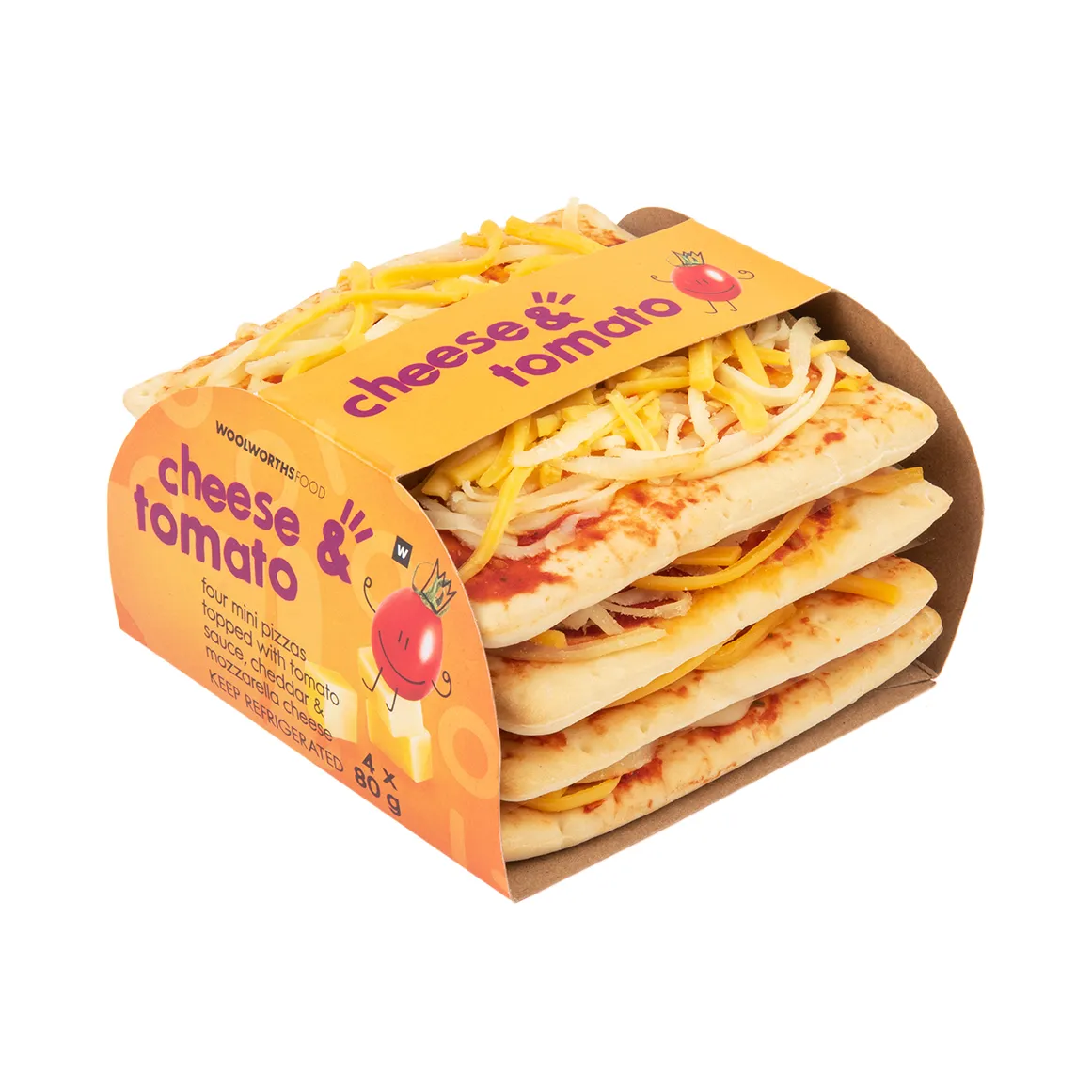Mini Cheese & Tomato Pizzas 4 x 80 g