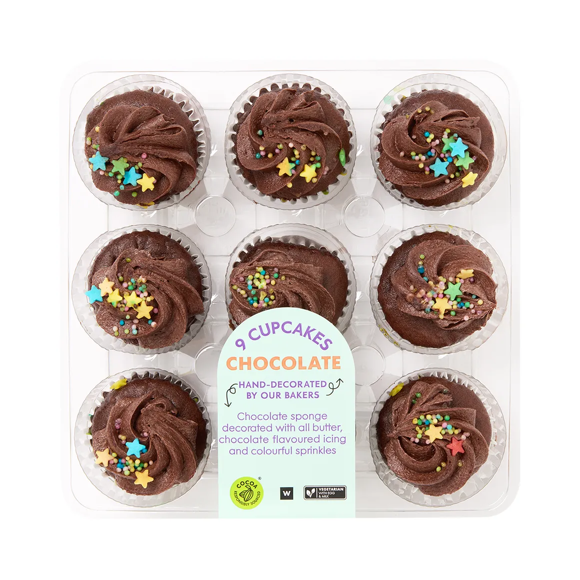 Mini Chocolate Cupcakes 9 pk