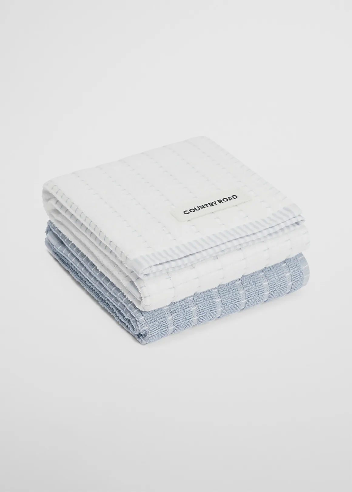 Mira Australian Cotton Tea Towel Pack of 2 - CIEL BLUE