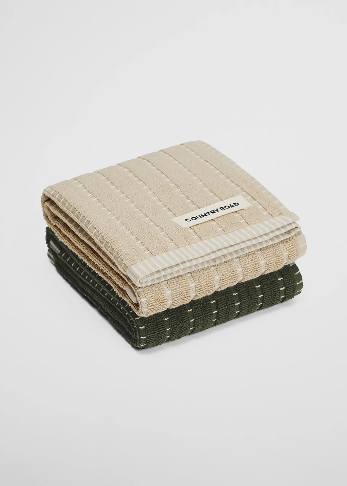 Mira Australian Cotton Tea Towel Pack of 2 - DARK OLIVE
