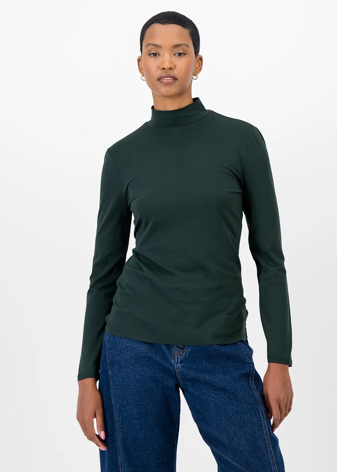Modal Blend Turtleneck - DARK GREEN