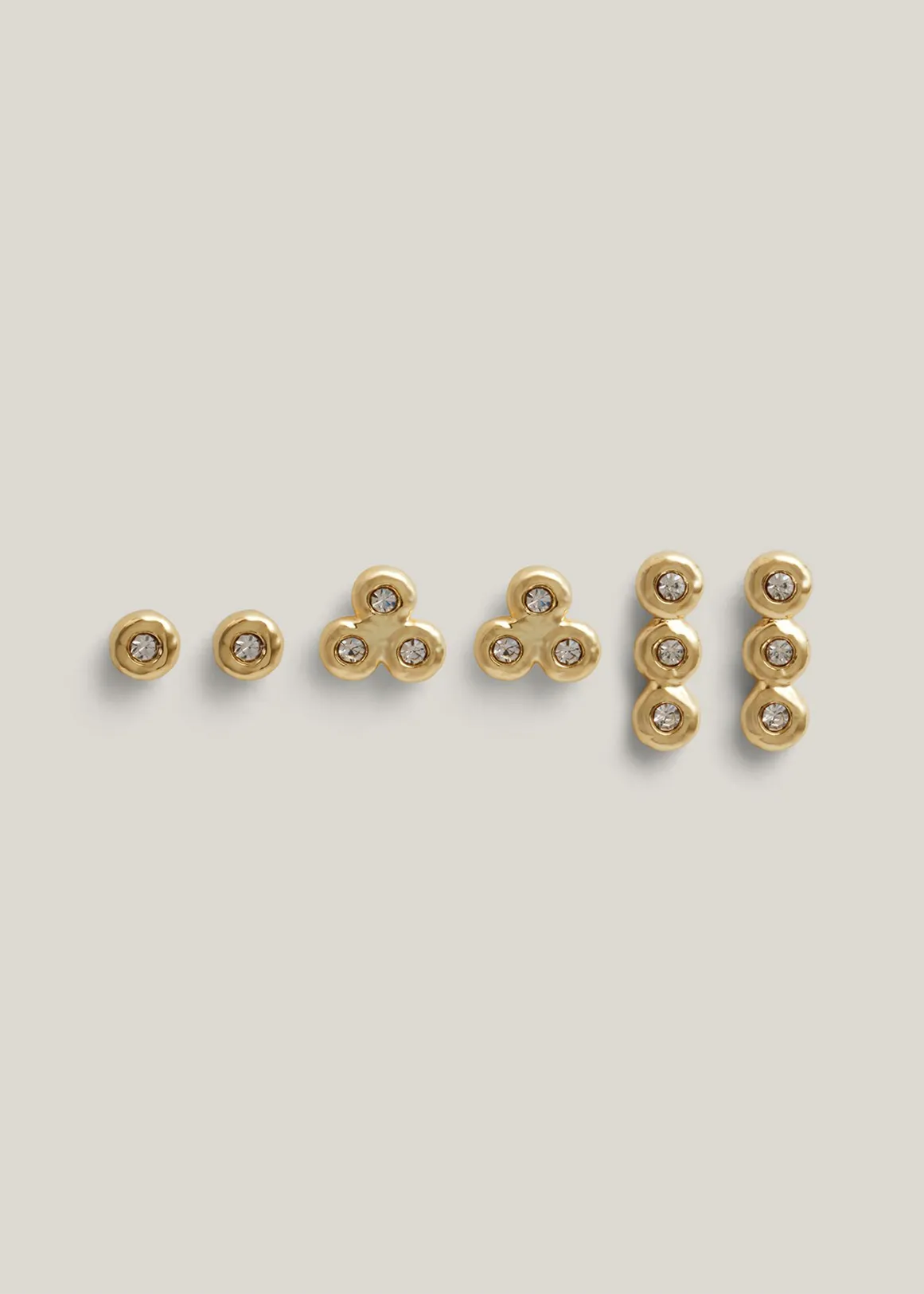 Morgan Stud Earrings Set - GOLD