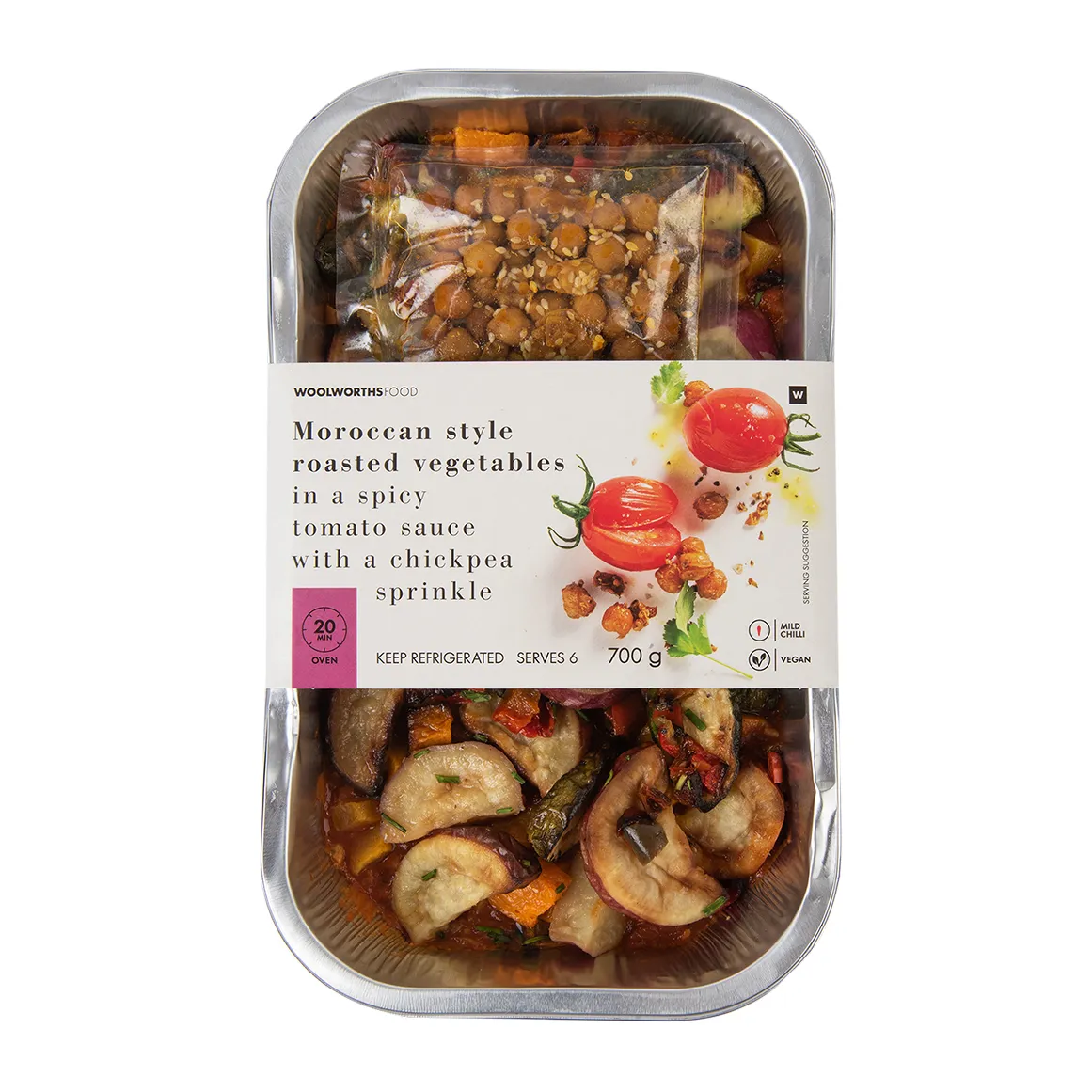 Moroccan Style Roasted Vegetables with Chickpeas Sprinkle  700 g