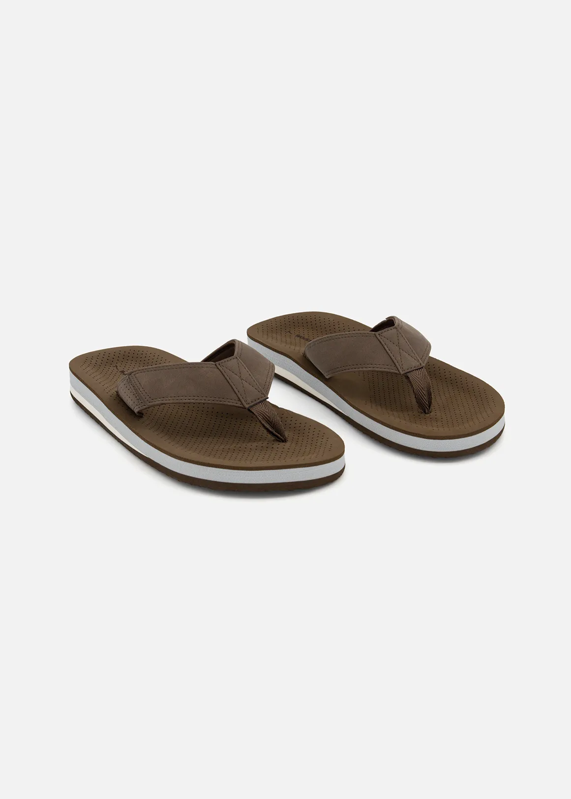 Moulded Comfort Flip Flops - CHOCOLATE