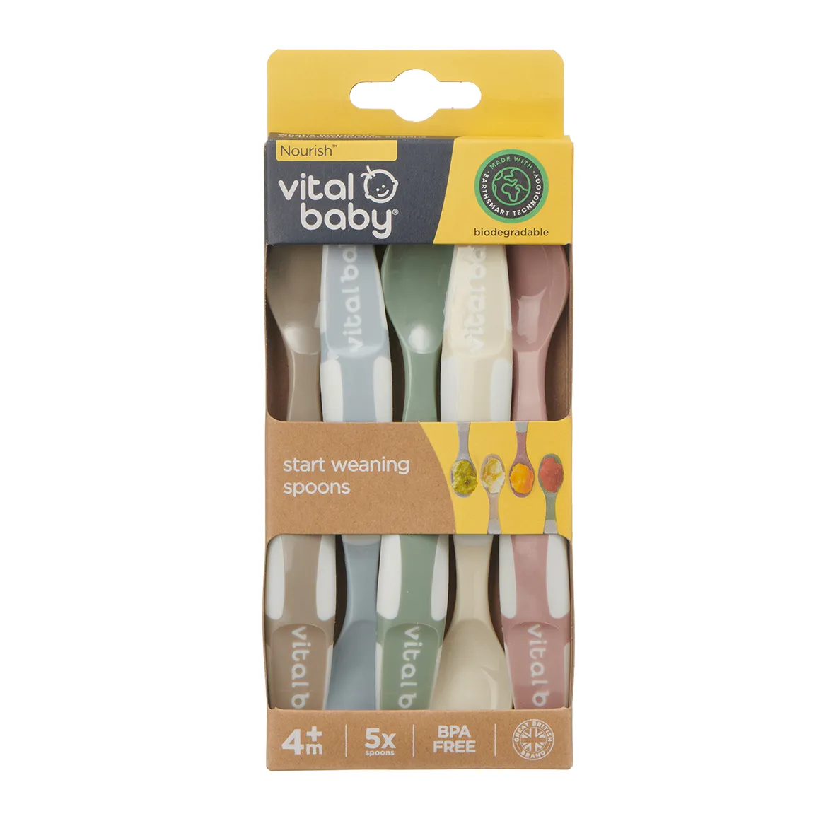 NOURISH Start Weaning Spoons 5 Pack - NATURAL
