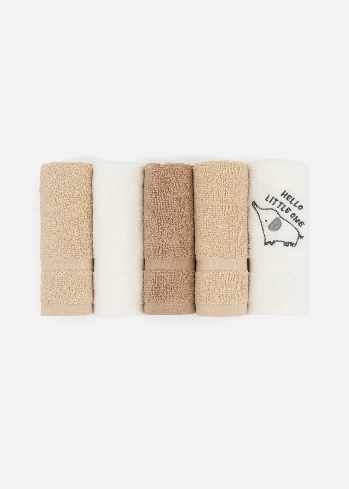 Natural Cotton Facecloths 5 Pack