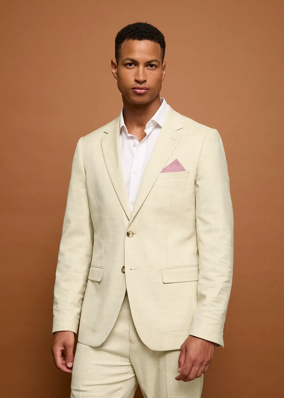 Natural Slim Fit Viscose Blend Suit Jacket