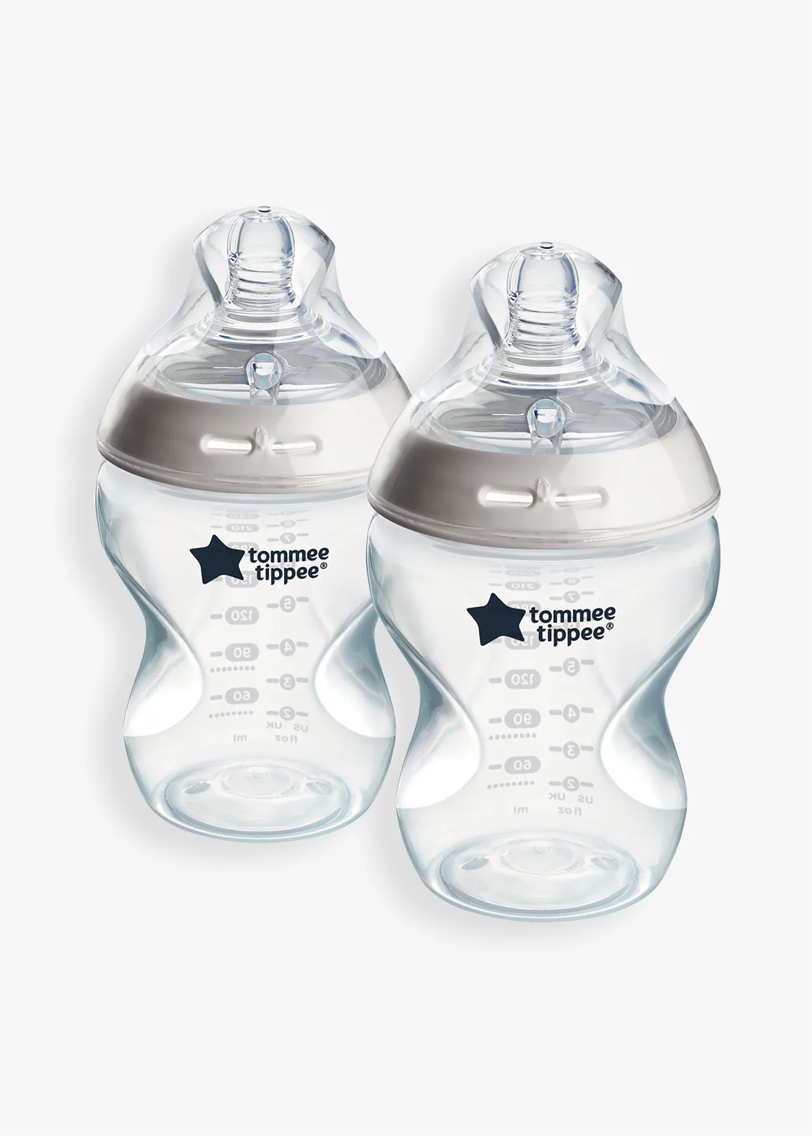 Natural Start Self Sterilising Bottles 260ML 2 Pack - CLEAR