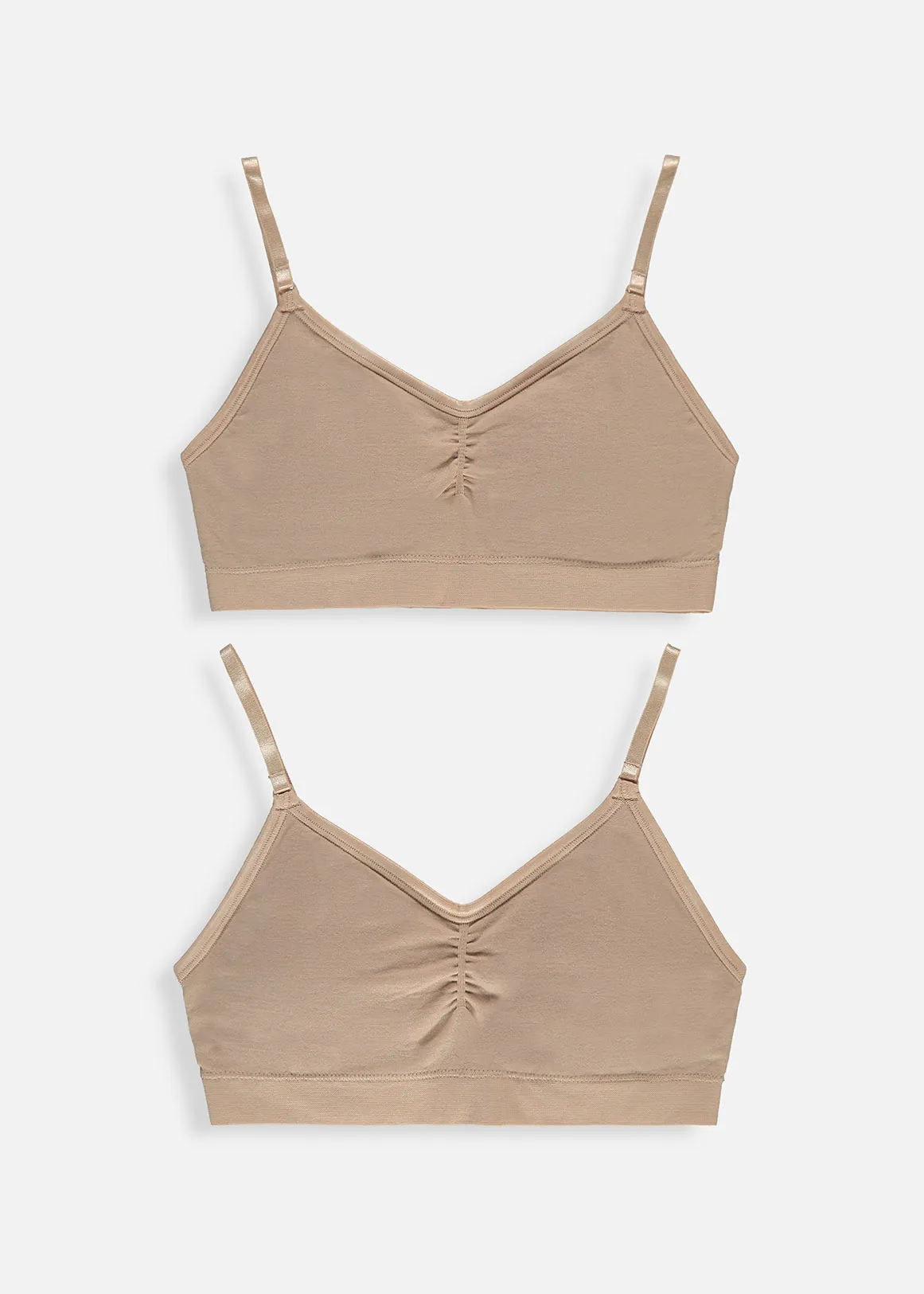 Naturals Seamless Padded Bras 2 Pack - BEIGE