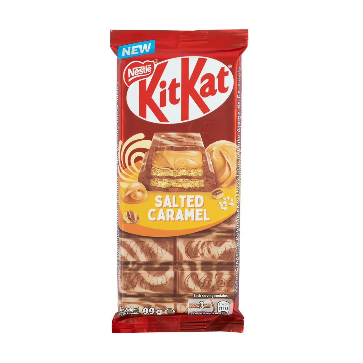 Nestlé KitKat Salted Caramel Milk and White Chocolate Slab 99 g