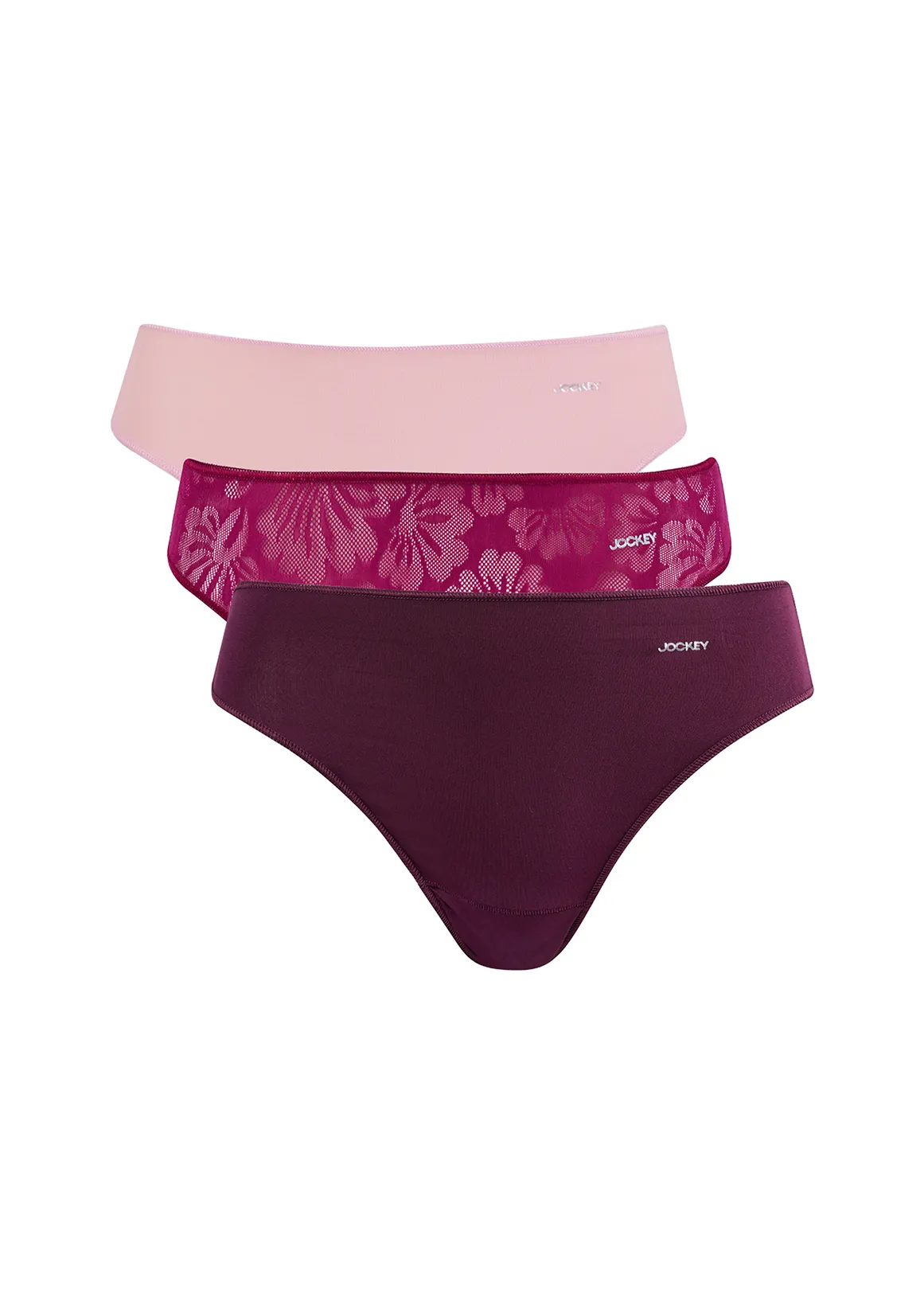 No Panty Line Lace French Cut 3 Pack - X RED