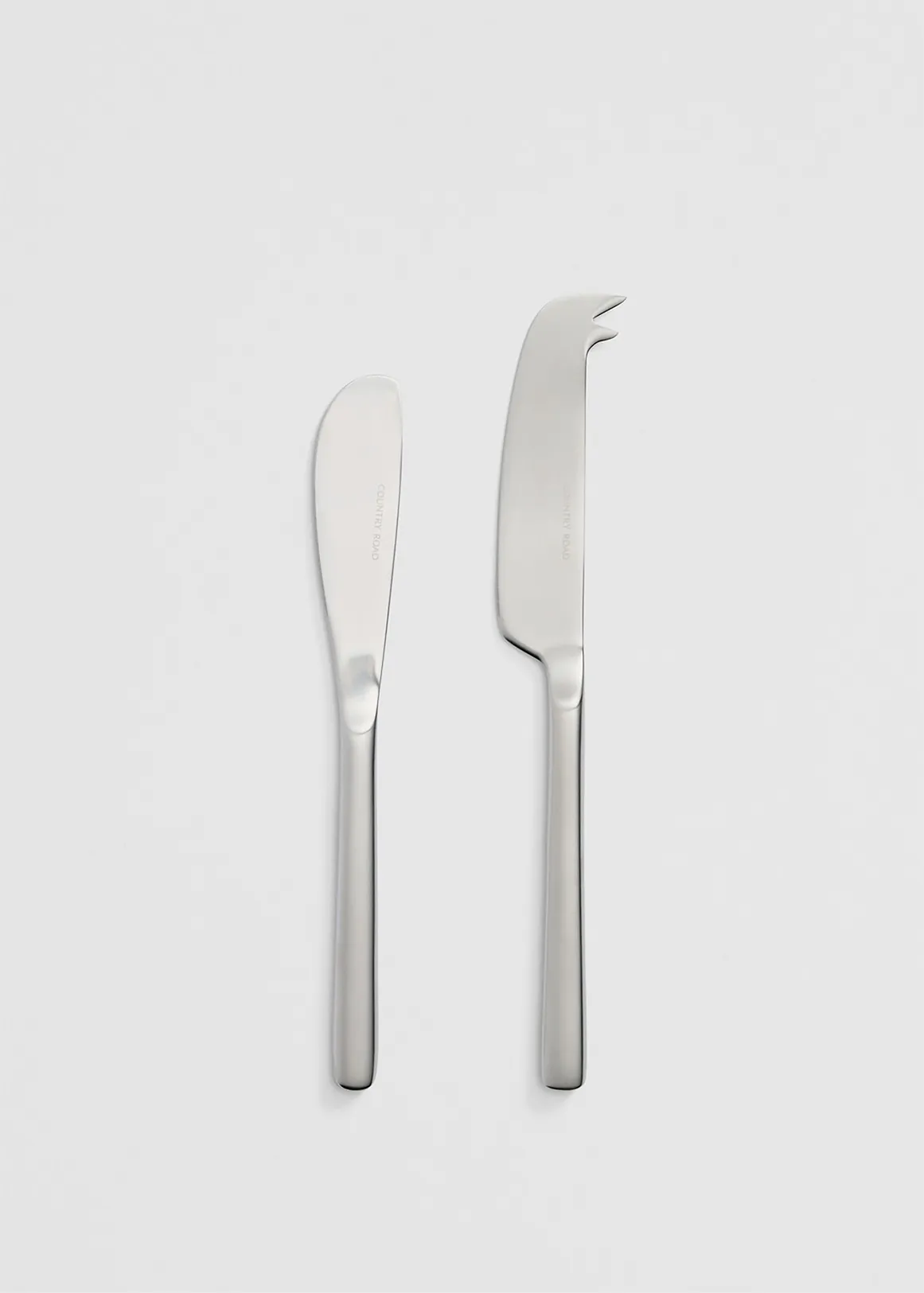 Nolan Cheese Knife Set - BRUSHED STEEL