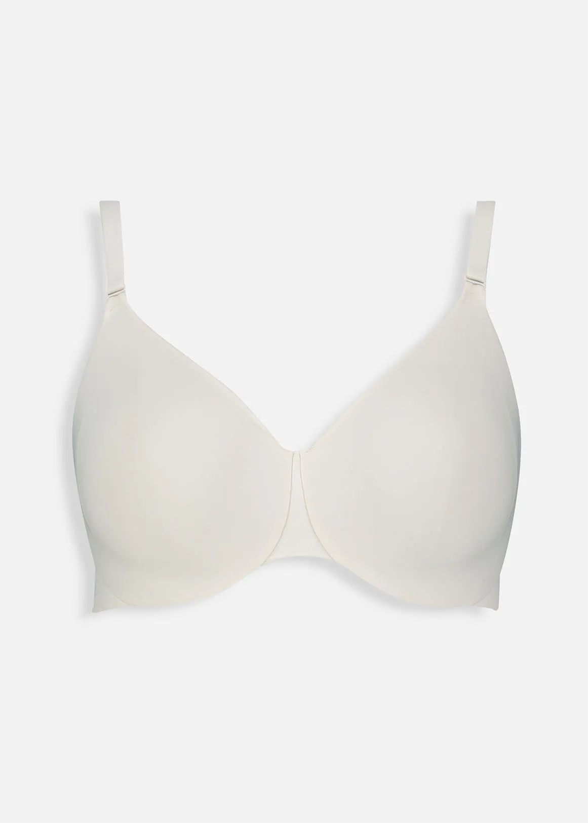 Non Padded Underwire DD+ Full Cup Minimiser Bra - New Neutrals - WHITE