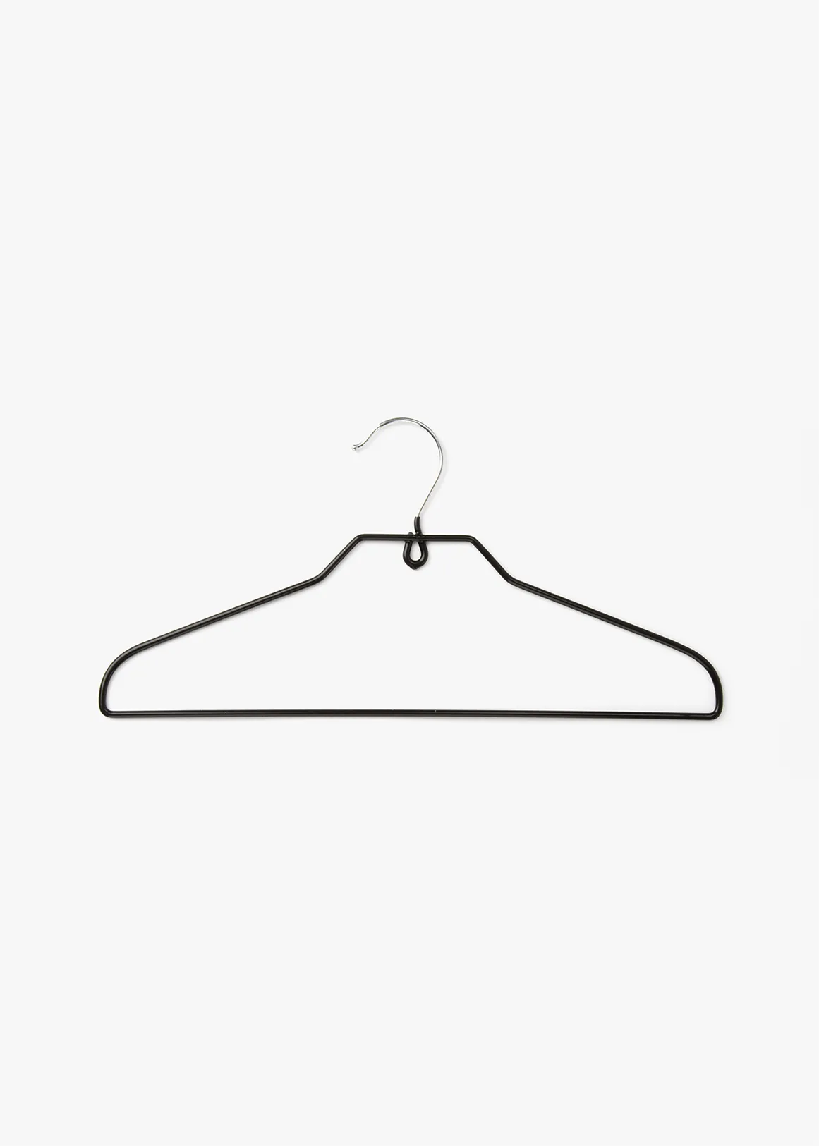 Non-slip Chrome Hangers 5-Pack - BLACK