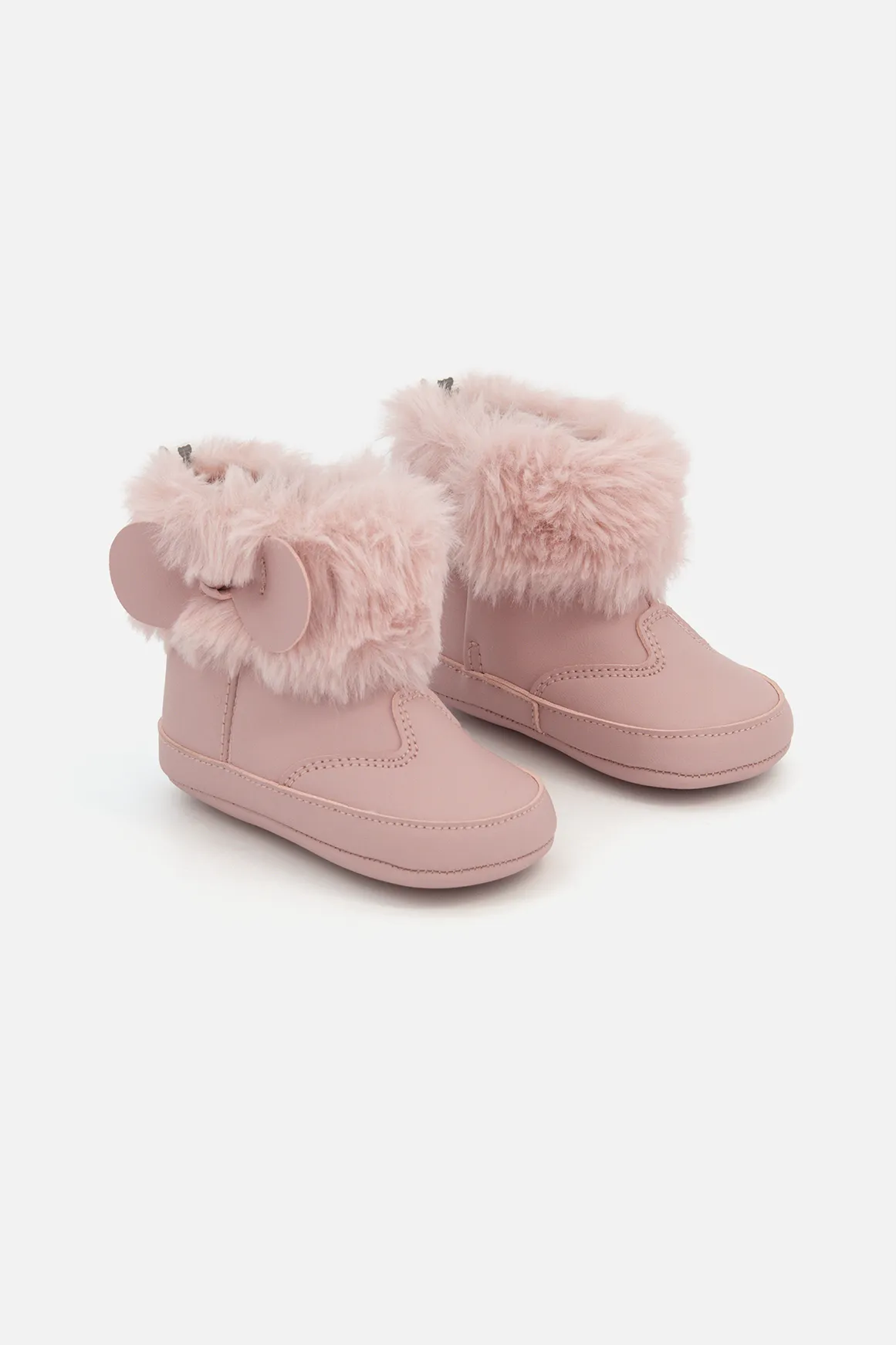 Novelty Bow Pram Boots - PINK