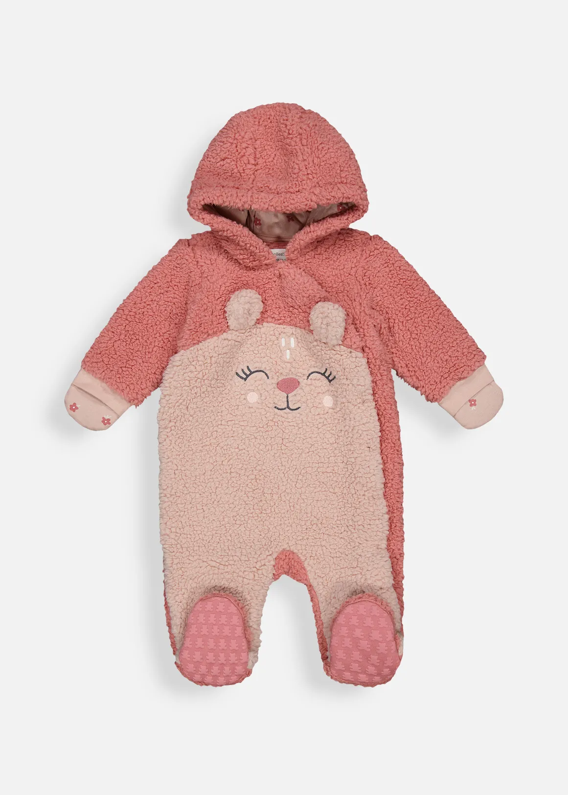 Novelty Bunny Sherpa Jumpsuit - X PINK