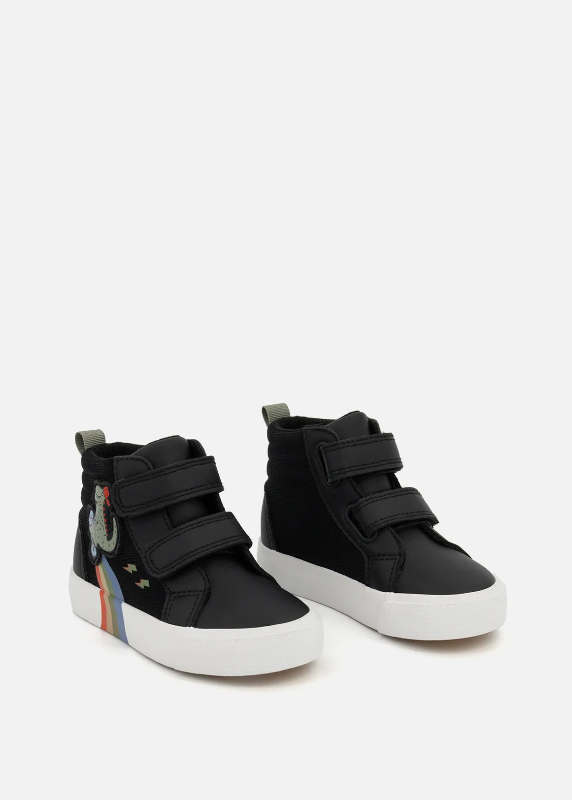 Novelty High Top Sneakers (Size 5-13) Younger Boy - BLACK
