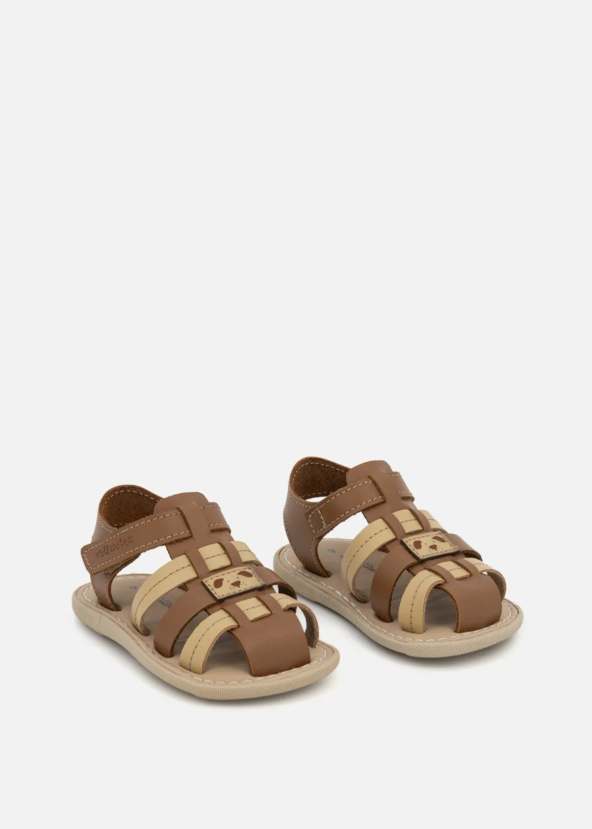 Novelty Leather Sandals - TAN