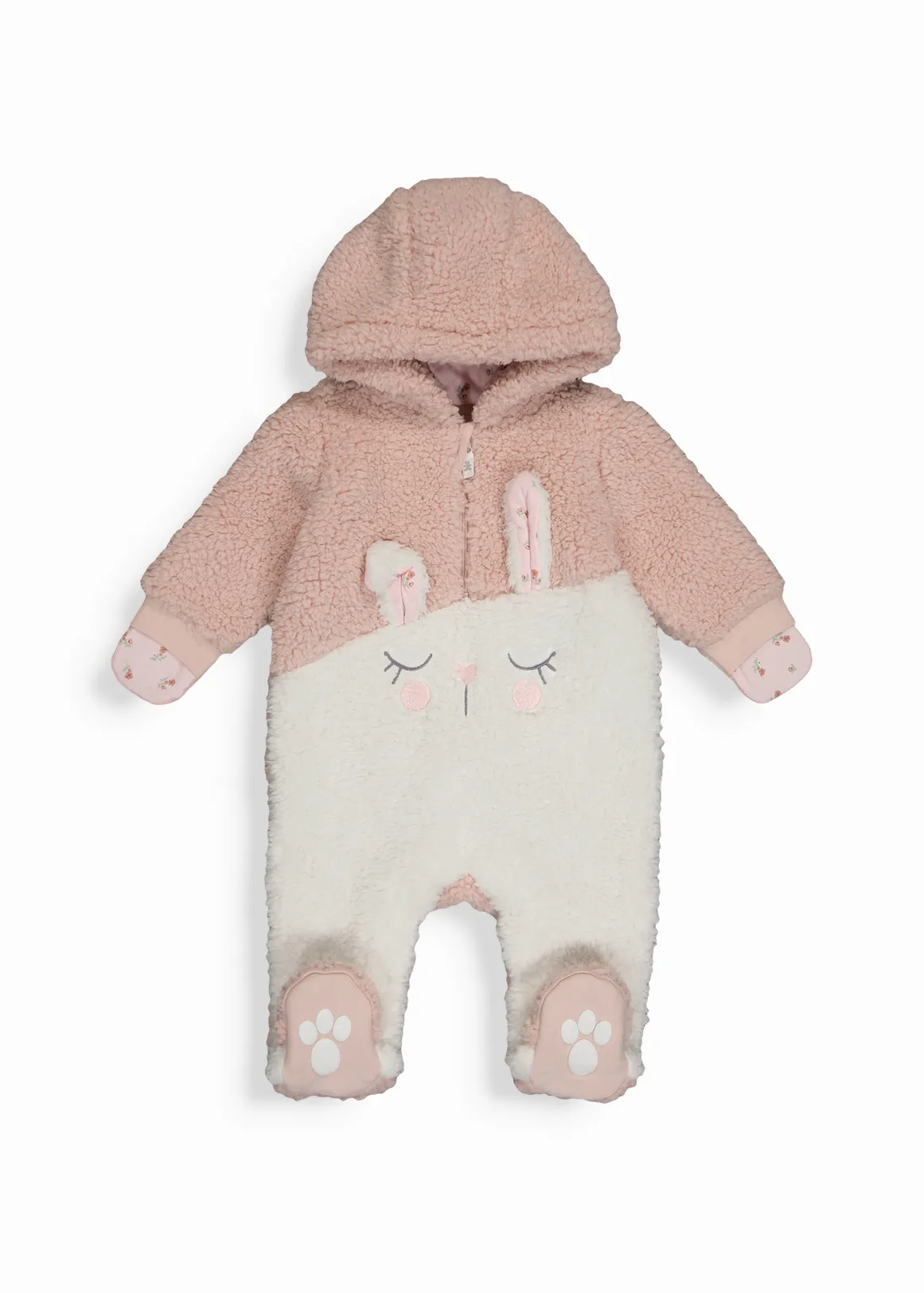 Novelty Sherpa Jumpsuit - DUSTY PINK