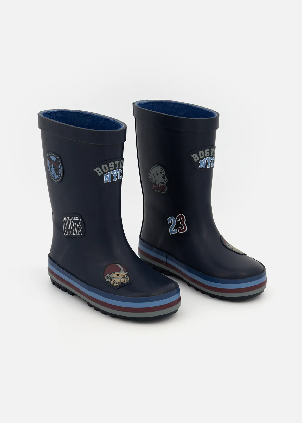 Novelty Wellingtons (Size 6-13) Younger Boy - NAVY