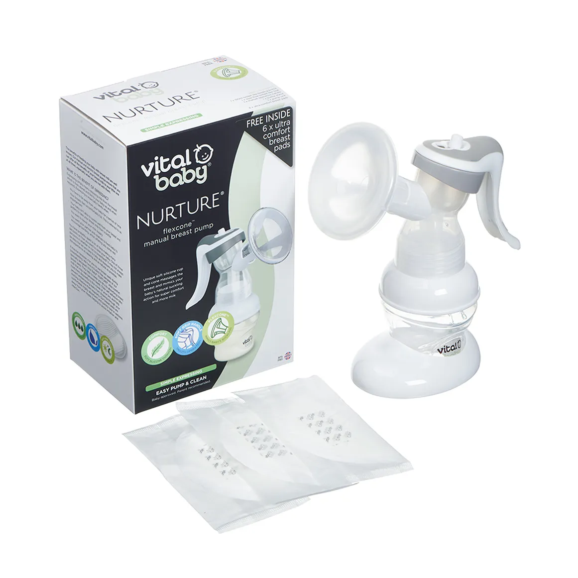 Nurture Flexcone Manual Breast Pump Set - CLEAR