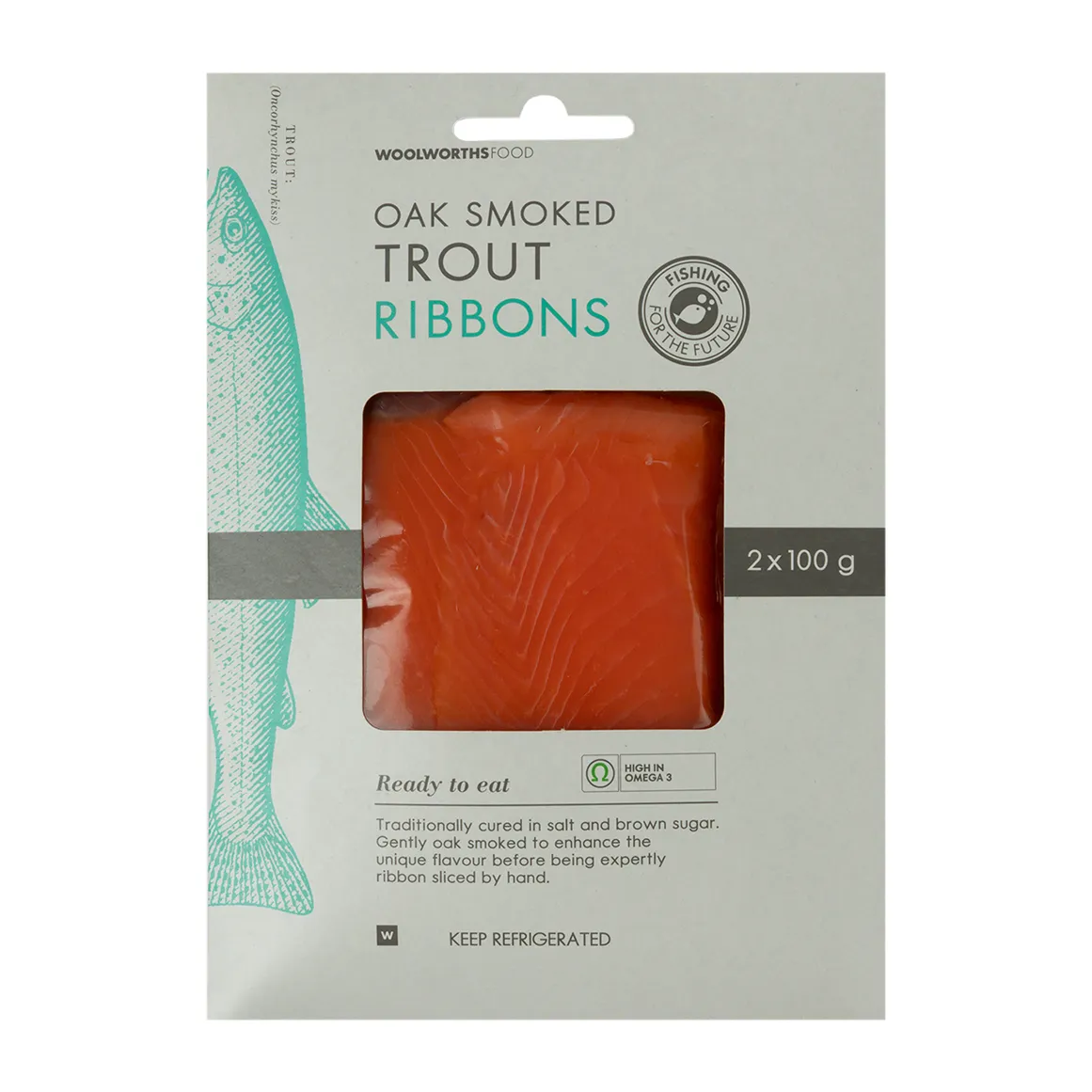 Oak Smoked Trout Ribbons 2 x 100 g