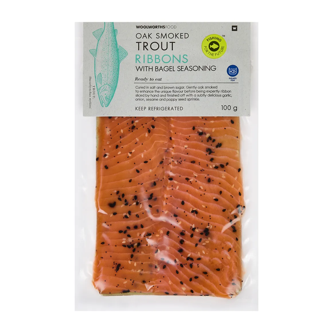 Oak Smoked Trout Ribbons with Bagel Seasoning 100 g