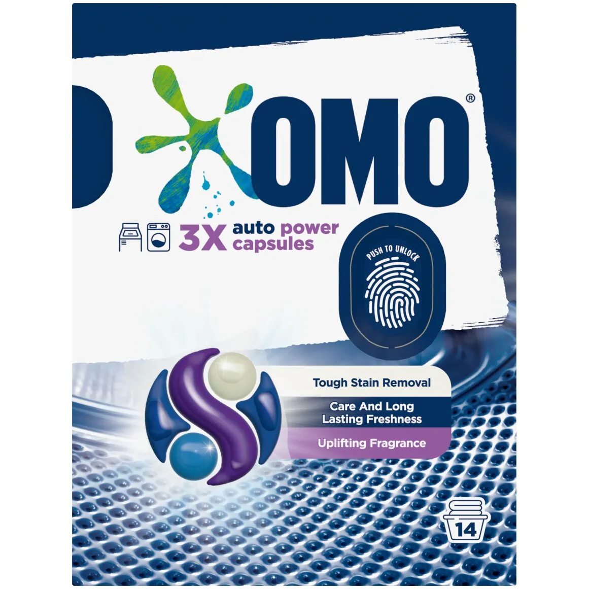 Omo Auto Power Laundry Capsules 14 pk