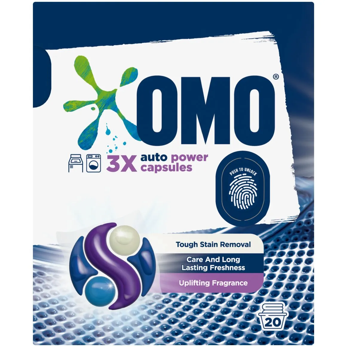 Omo Auto Power Laundry Capsules 20 pk