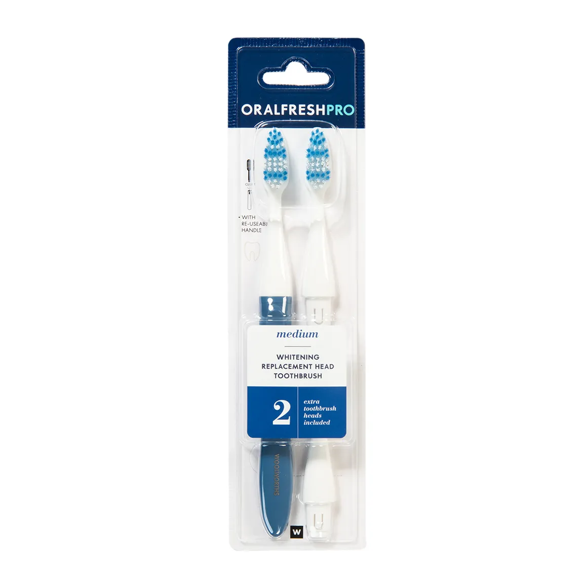OralFreshPro Whitening Medium Replacement Head Toothbrush 4 pcs - Oralfresh Pro