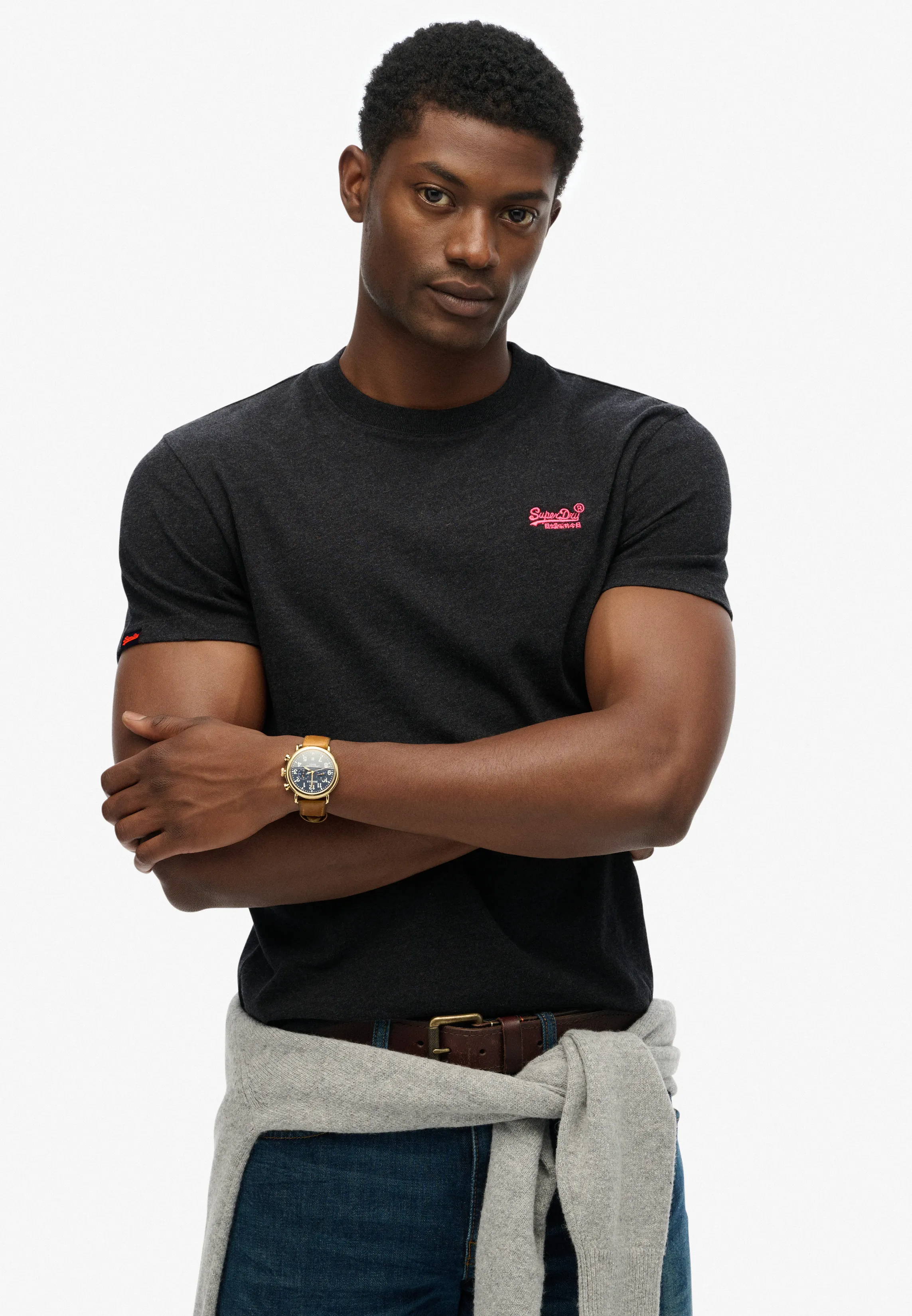 Organic Cotton Essential Logo T-Shirt - BLACK