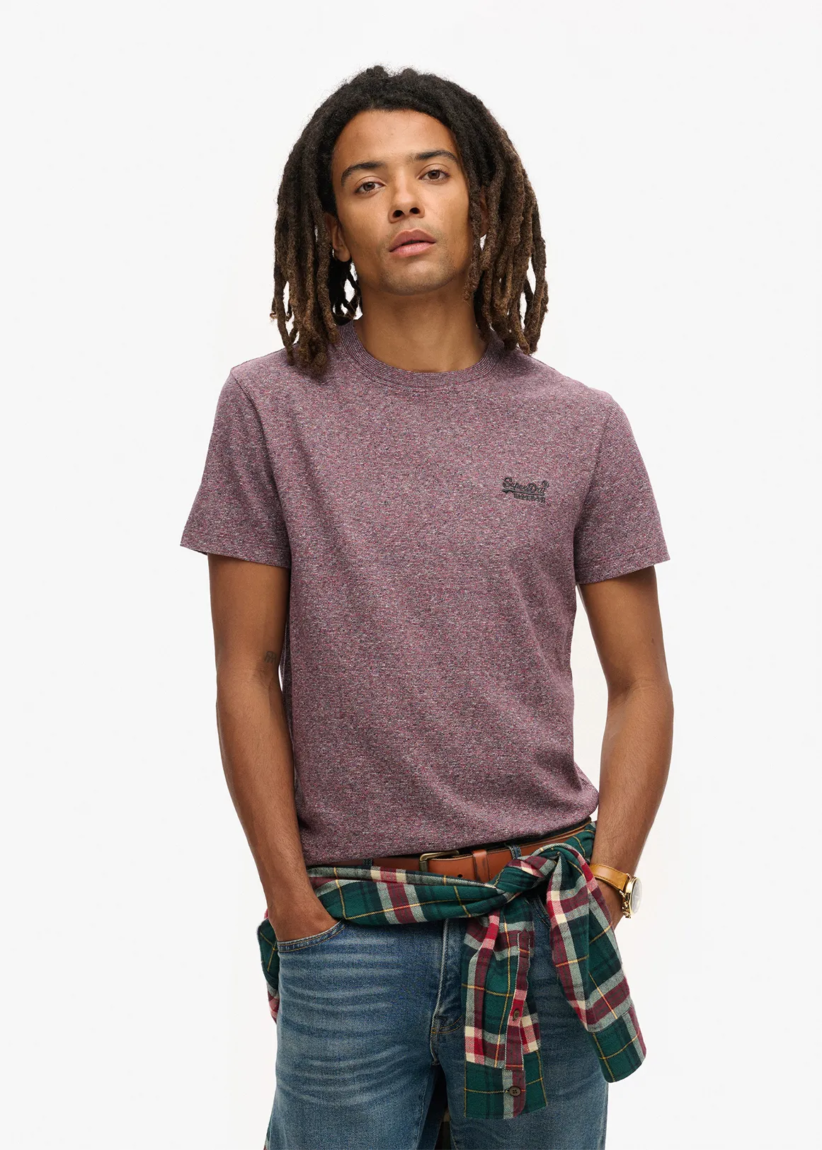 Organic Cotton Essential Logo T-shirt - X BURGUNDY