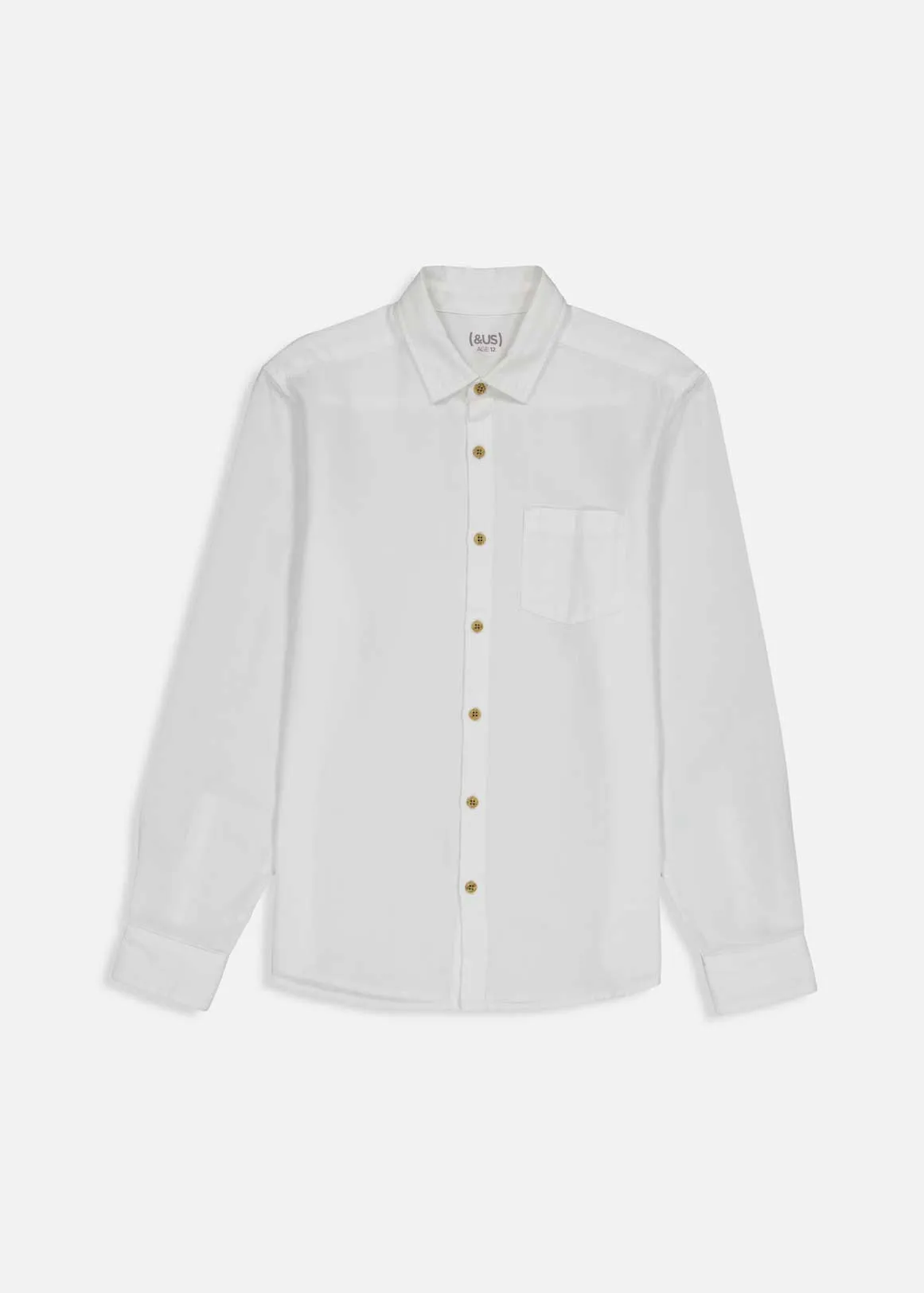Organic Cotton Textured Shirt - WHITE