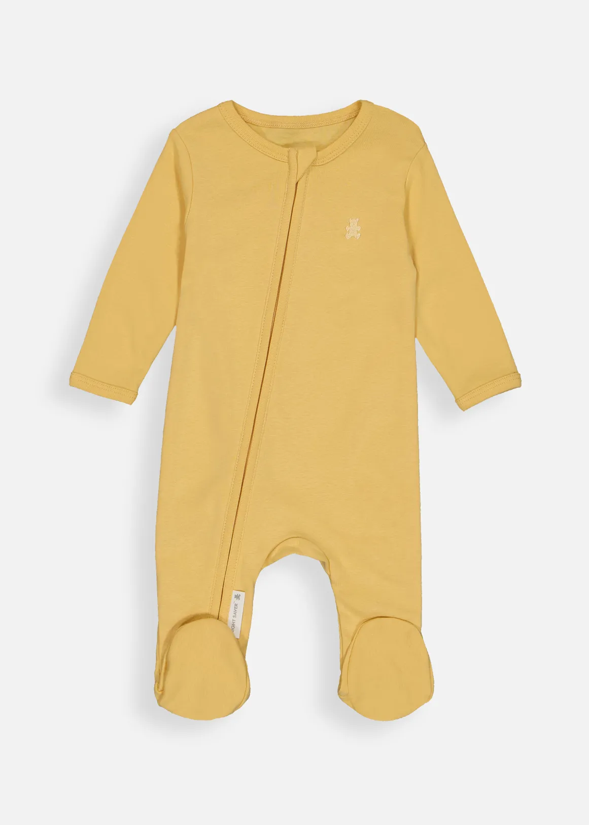 Organic Cotton Zip Sleepsuit - DARK YELLOW