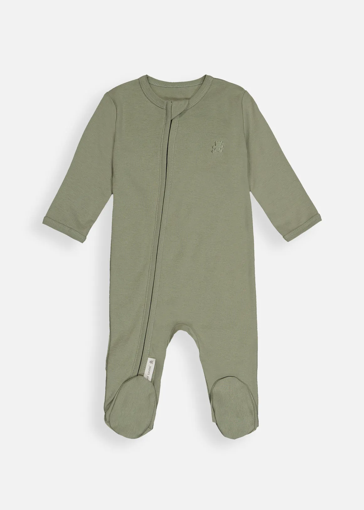 Organic Cotton Zip Sleepsuit - SAGE
