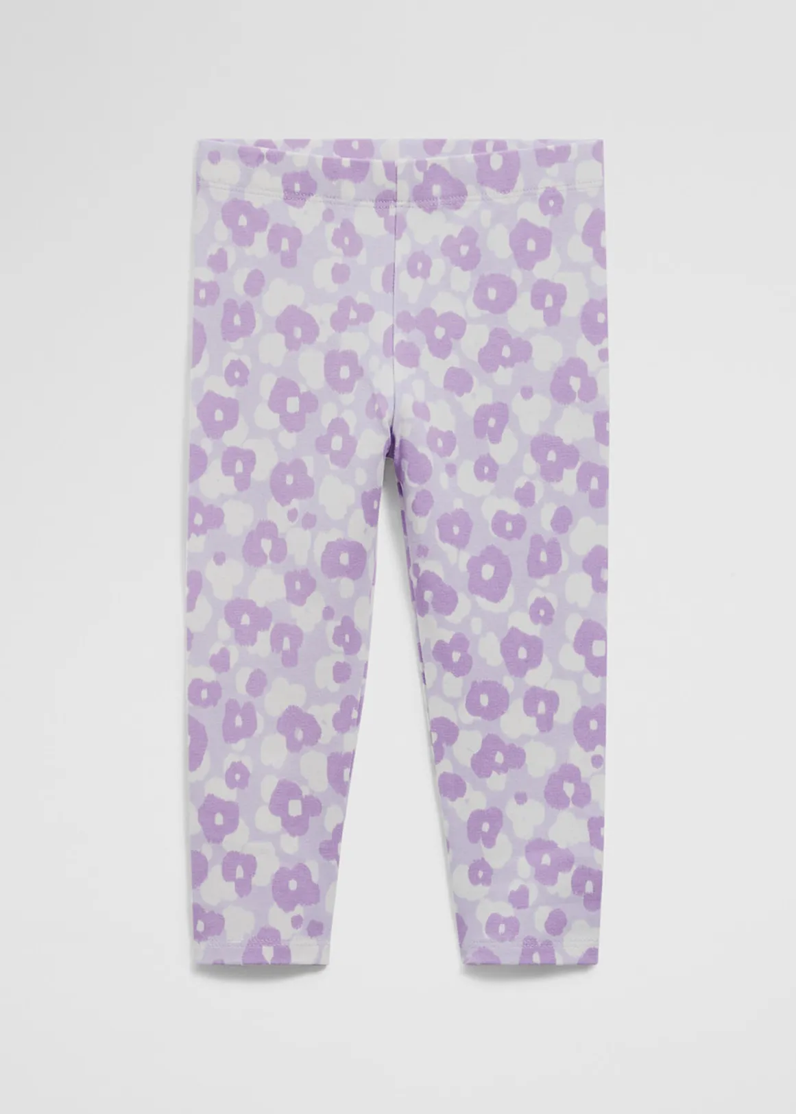 Organically Grown Cotton Blend Flower Legging - LILAC FLOWER