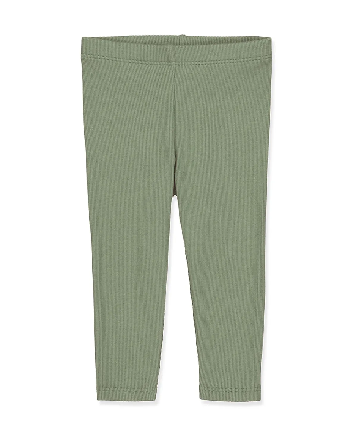 Organically Grown Cotton Blend Solid Rib Legging - SAGE