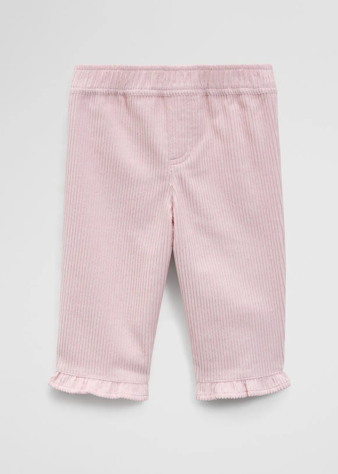 Organically Grown Cotton Cord Frill Pant - MINERAL PINK