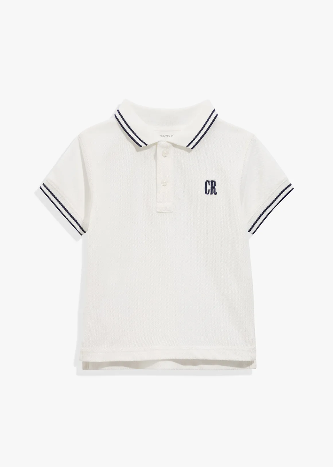 Organically Grown Cotton Logo Polo Shirt - MARSHMALLOW