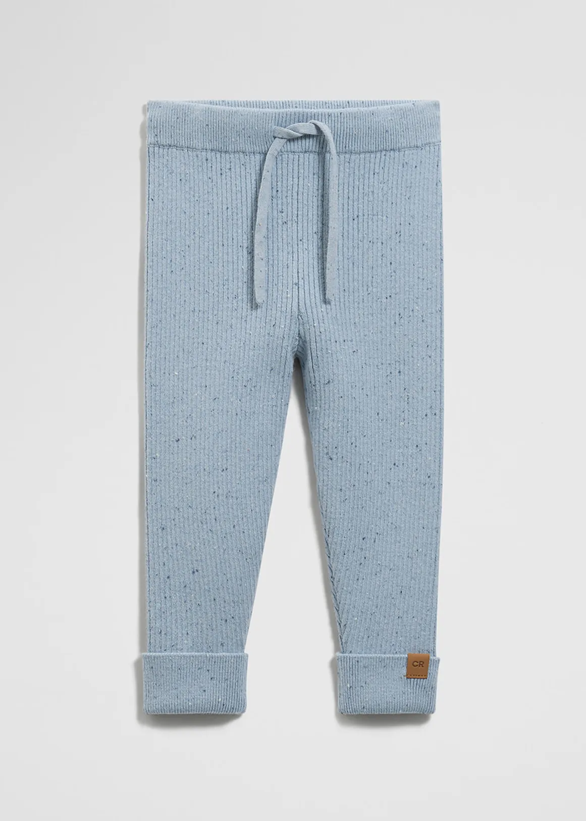 Organically Grown Cotton Rib Knit Legging - DUSTY BLUE